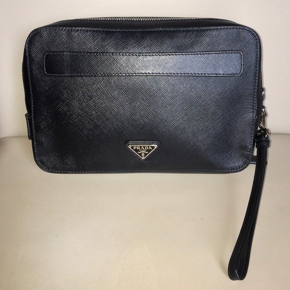 prada saffiano clutch